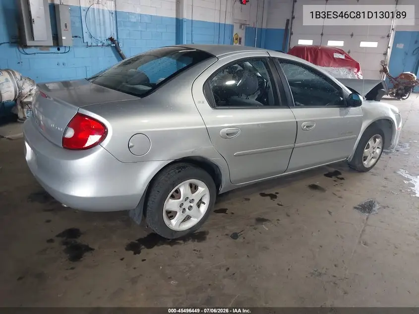 2001 Dodge Neon Se VIN: 1B3ES46C81D130189 Lot: 45496449