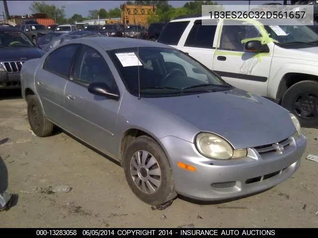 2002 Dodge Neon Base VIN: 1B3ES26C32D561657 Lot: 13283058