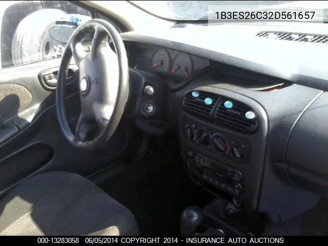 2002 Dodge Neon Base VIN: 1B3ES26C32D561657 Lot: 13283058