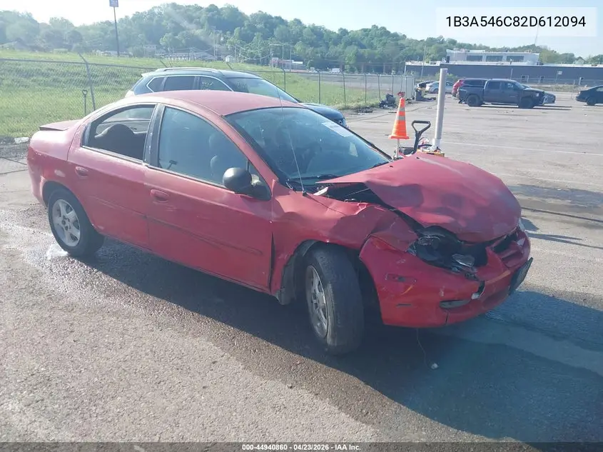 2002 Dodge Neon Se VIN: 1B3AS46C82D612094 Lot: 44940860