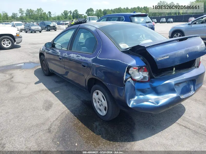2002 Dodge Neon VIN: 1B3ES26C92D586661 Lot: 45509827