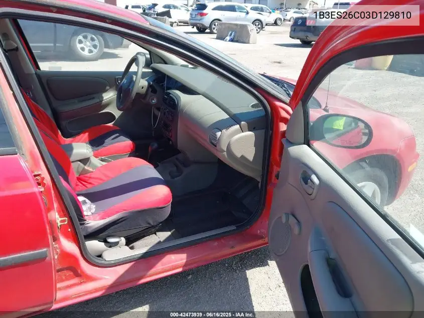 2003 Dodge Neon Se VIN: 1B3ES26C03D129710 Lot: 42473939
