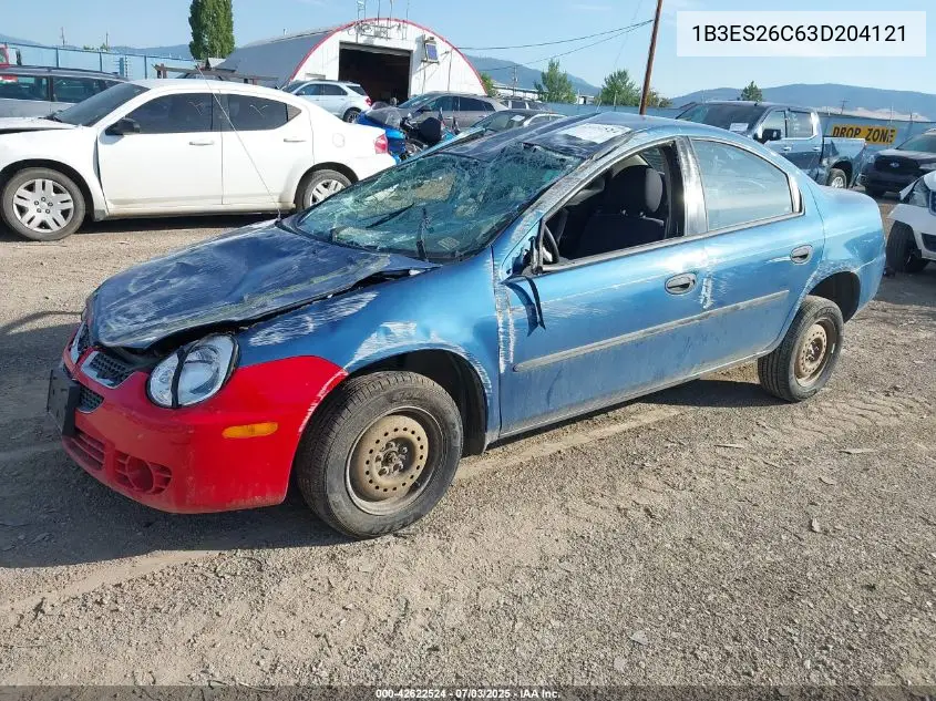 2003 Dodge Neon Se VIN: 1B3ES26C63D204121 Lot: 42622524