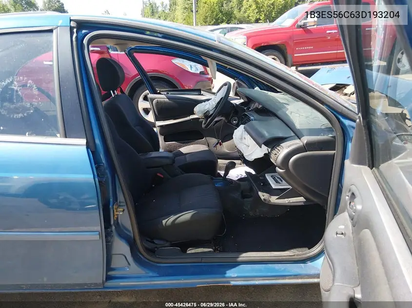 2003 Dodge Neon Sxt VIN: 1B3ES56C63D193204 Lot: 45426475