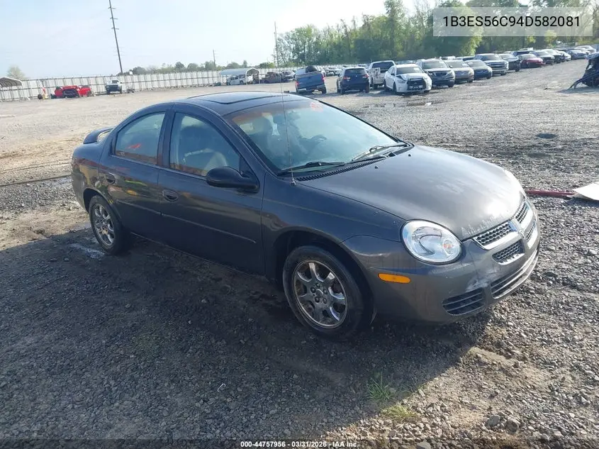 2004 Dodge Neon Sxt VIN: 1B3ES56C94D582081 Lot: 44757956