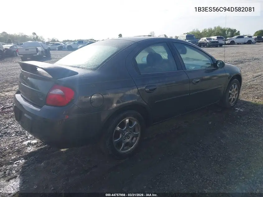 2004 Dodge Neon Sxt VIN: 1B3ES56C94D582081 Lot: 44757956