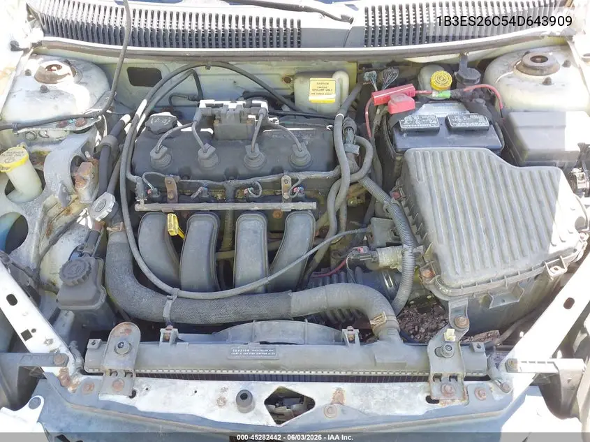 2004 Dodge Neon Se VIN: 1B3ES26C54D643909 Lot: 45282442