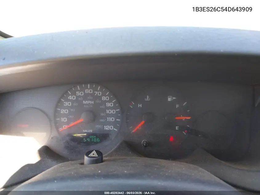 2004 Dodge Neon Se VIN: 1B3ES26C54D643909 Lot: 45282442