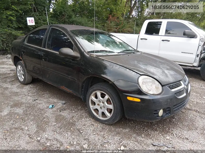 2004 Dodge Neon Sxt VIN: 1B3ES56C74D629205 Lot: 45545730