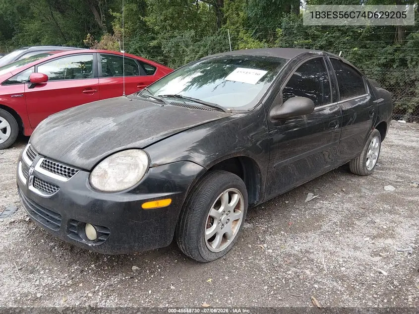 2004 Dodge Neon Sxt VIN: 1B3ES56C74D629205 Lot: 45545730