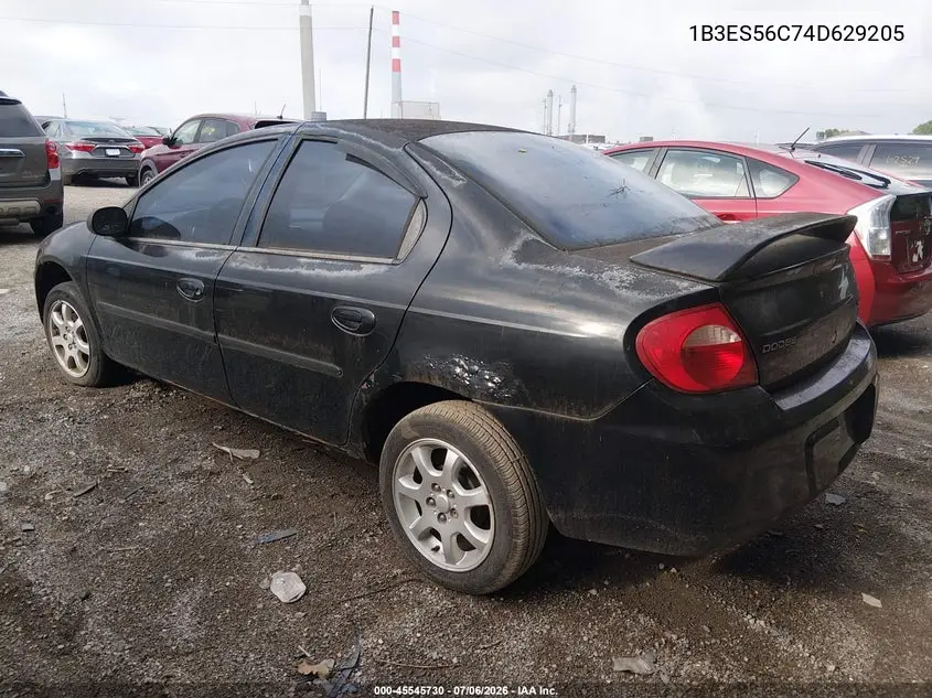 2004 Dodge Neon Sxt VIN: 1B3ES56C74D629205 Lot: 45545730