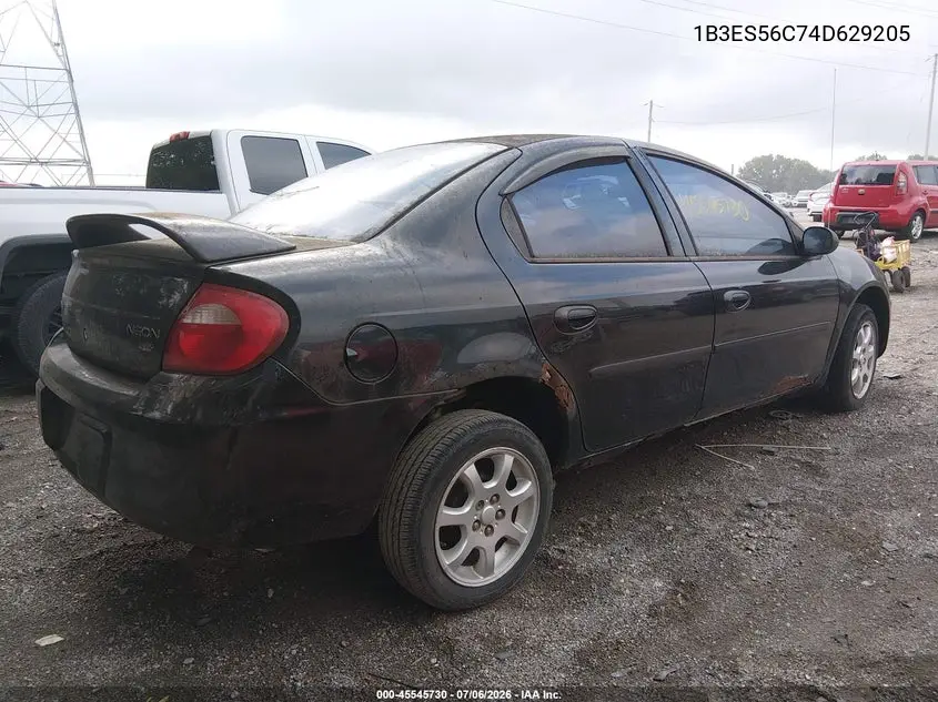 2004 Dodge Neon Sxt VIN: 1B3ES56C74D629205 Lot: 45545730