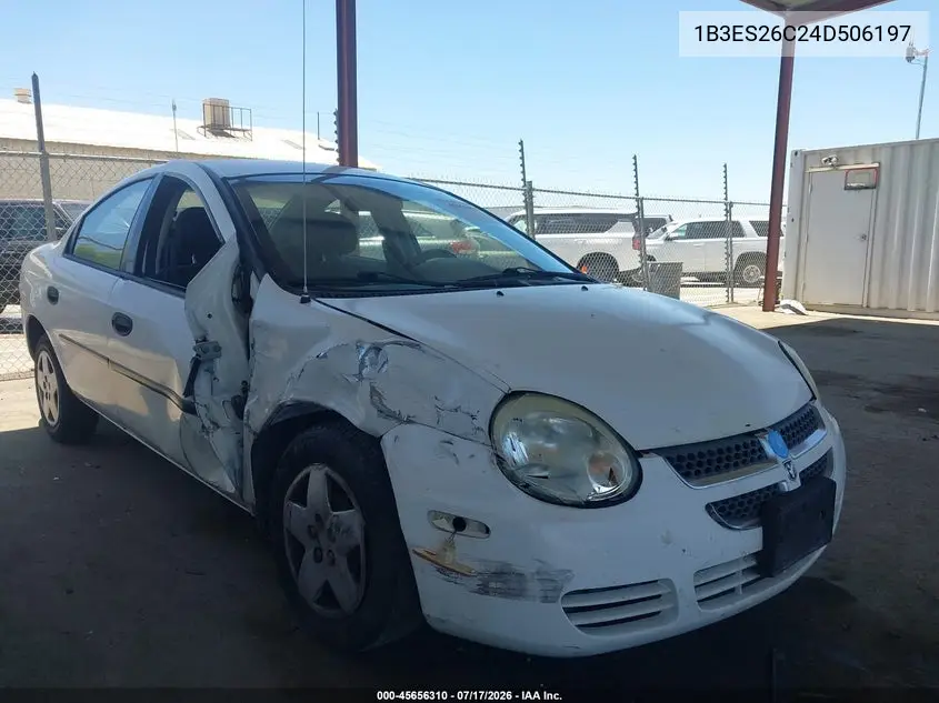 2004 Dodge Neon Se VIN: 1B3ES26C24D506197 Lot: 45656310