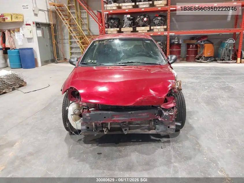 2005 Dodge Neon Sxt VIN: 1B3ES56C35D222046 Lot: 30080629