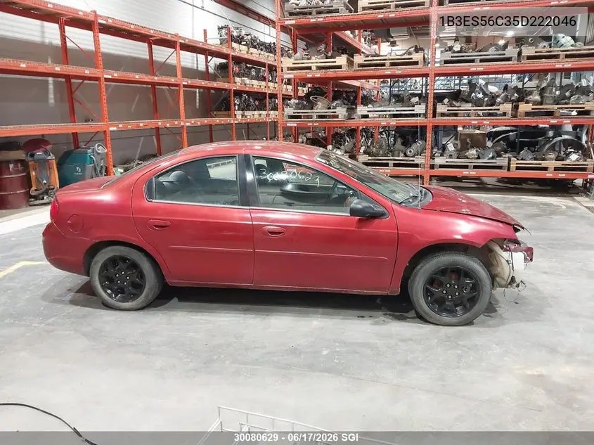 2005 Dodge Neon Sxt VIN: 1B3ES56C35D222046 Lot: 30080629