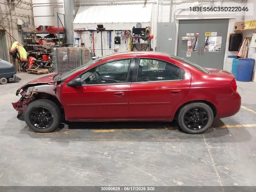 2005 Dodge Neon Sxt VIN: 1B3ES56C35D222046 Lot: 30080629