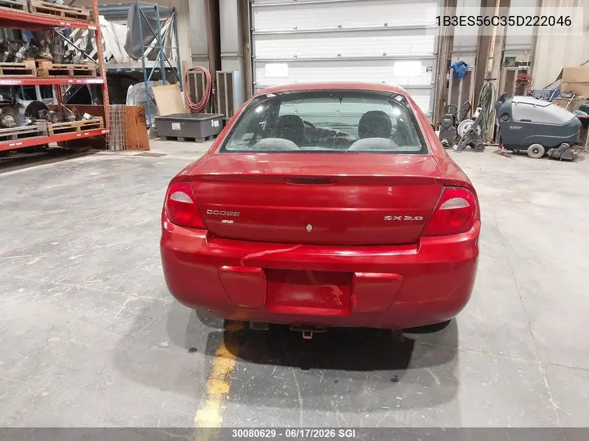 2005 Dodge Neon Sxt VIN: 1B3ES56C35D222046 Lot: 30080629