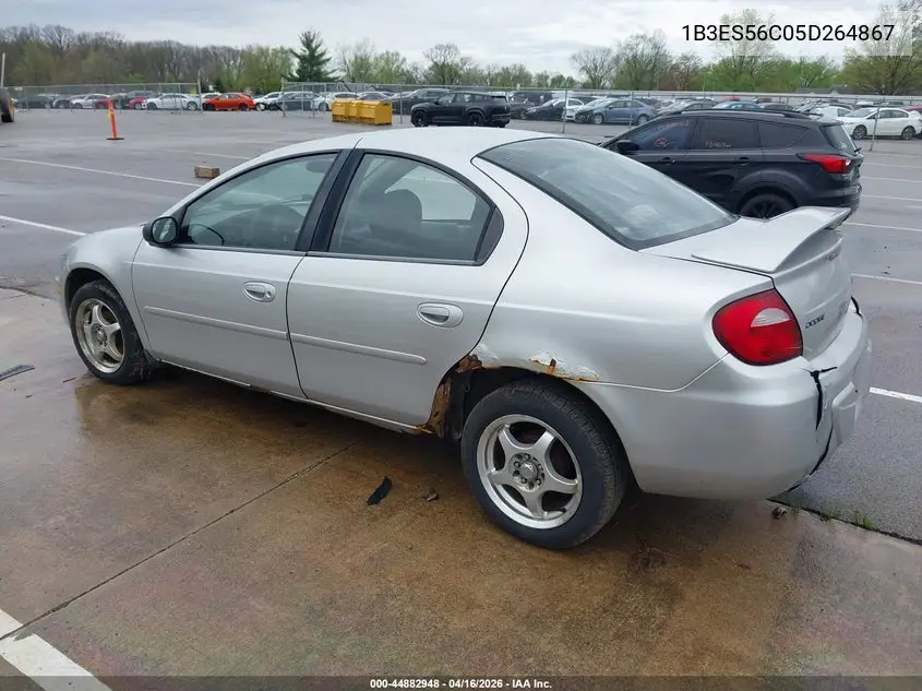 2005 Dodge Neon Sxt VIN: 1B3ES56C05D264867 Lot: 44882948