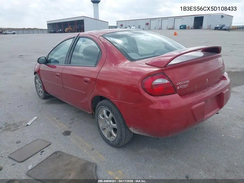 2005 Dodge Neon Sxt VIN: 1B3ES56CX5D108433 Lot: 44898301