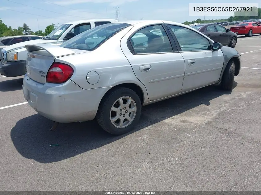 2005 Dodge Neon Sxt VIN: 1B3ES56C65D267921 Lot: 45107280