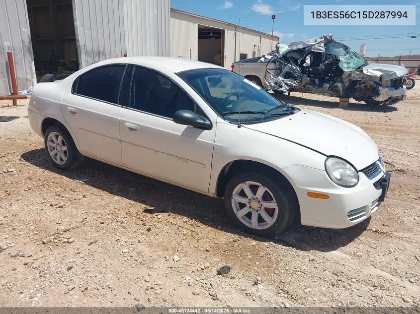 2005 Dodge Neon Sxt VIN: 1B3ES56C15D287994 Lot: 45124442