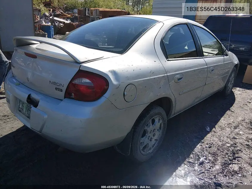 2005 Dodge Neon Sxt VIN: 1B3ES56C45D263348 Lot: 45306972