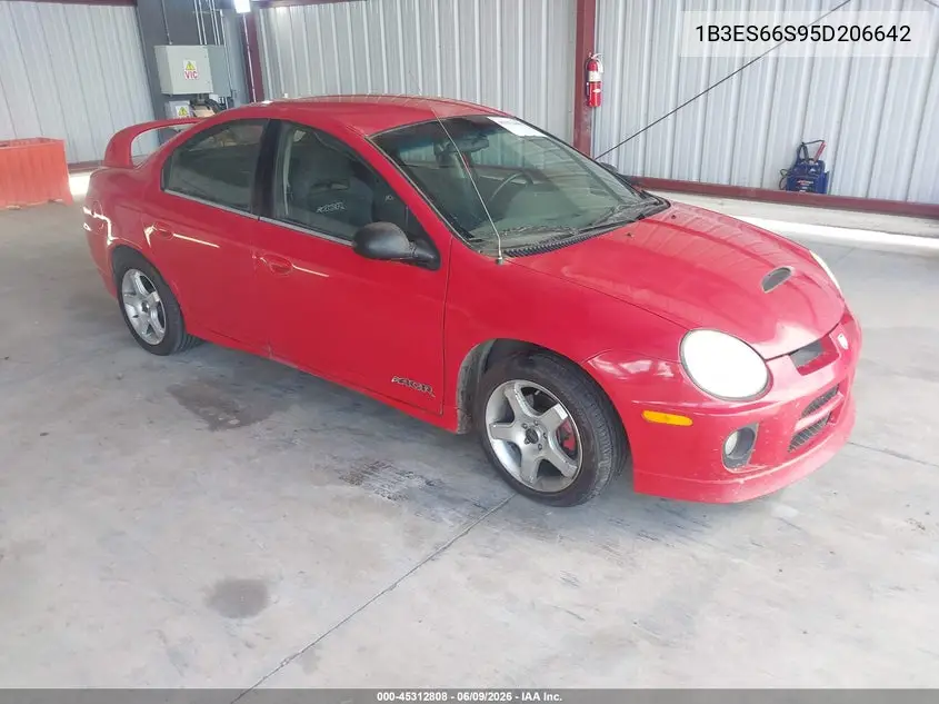 2005 Dodge Srt4 VIN: 1B3ES66S95D206642 Lot: 45312808