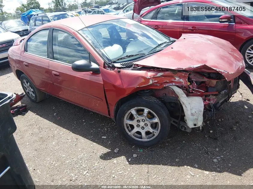 2005 Dodge Neon Sxt VIN: 1B3ES56C45D187405 Lot: 45314499