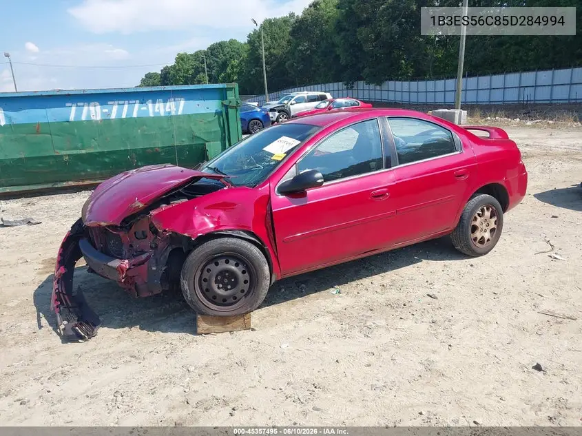 2005 Dodge Neon Sxt VIN: 1B3ES56C85D284994 Lot: 45357495