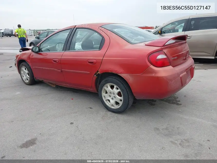 2005 Dodge Neon Sxt VIN: 1B3ES56C55D127147 Lot: 45453629