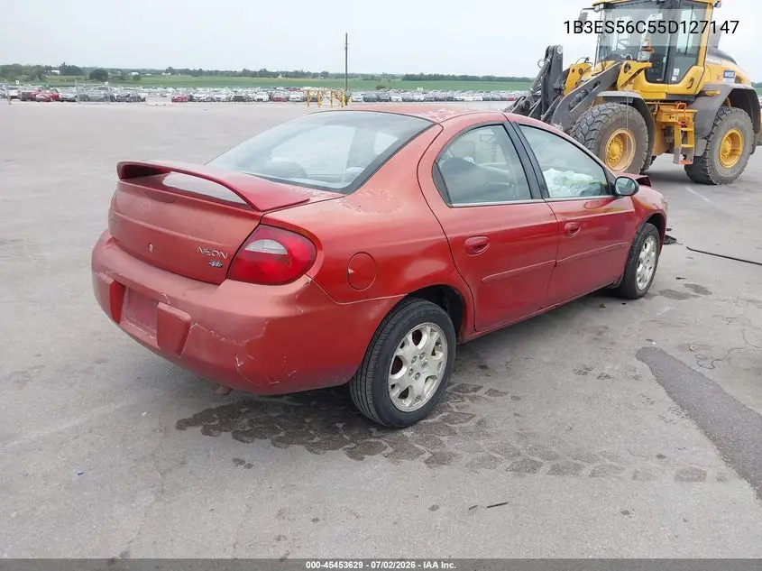 2005 Dodge Neon Sxt VIN: 1B3ES56C55D127147 Lot: 45453629