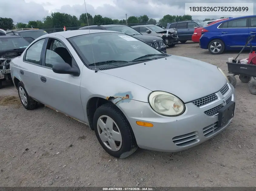2005 Dodge Neon Se VIN: 1B3ES26C75D236899 Lot: 45579289