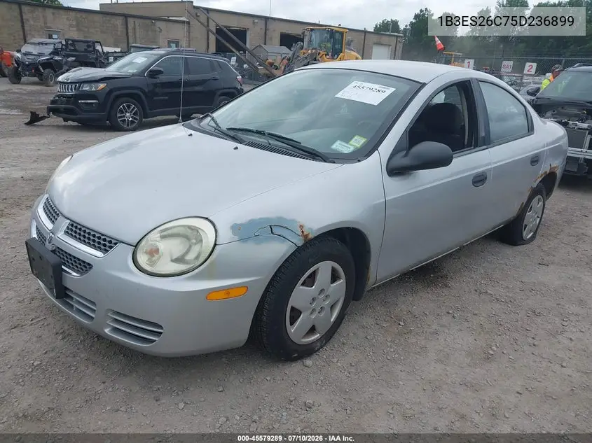 2005 Dodge Neon Se VIN: 1B3ES26C75D236899 Lot: 45579289