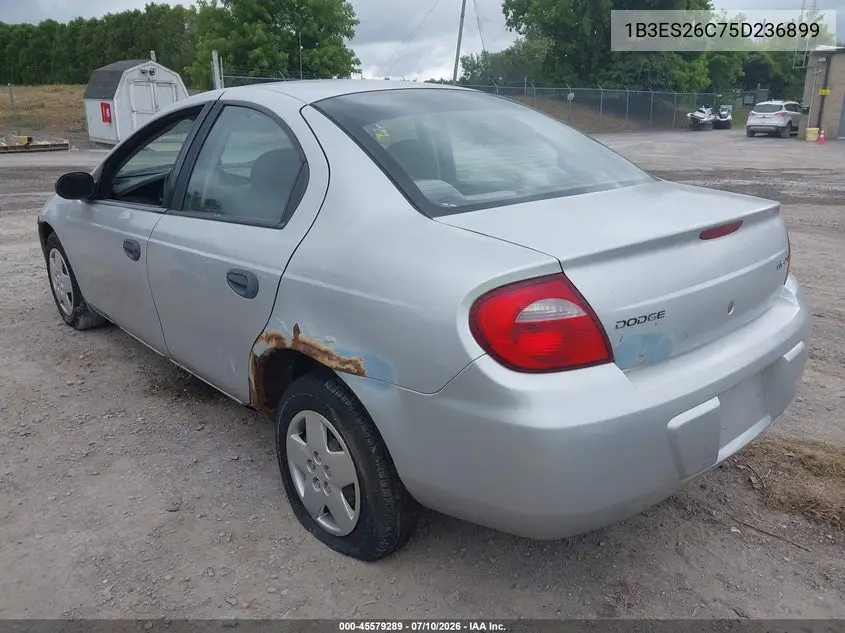 2005 Dodge Neon Se VIN: 1B3ES26C75D236899 Lot: 45579289