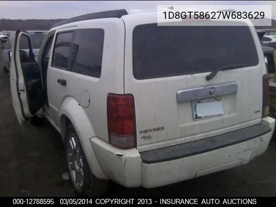 2007 Dodge Nitro Slt/Rt VIN: 1D8GT58627W683629 Lot: 12788595