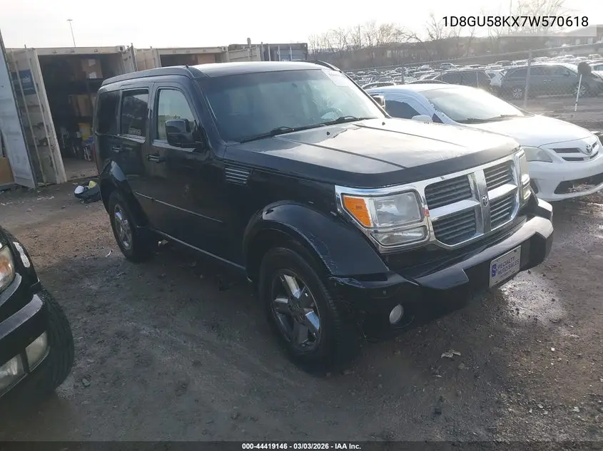 2007 Dodge Nitro Slt/Rt VIN: 1D8GU58KX7W570618 Lot: 44419146