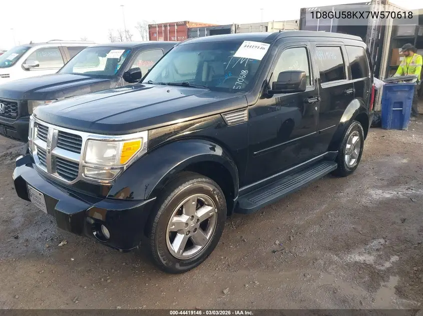 2007 Dodge Nitro Slt/Rt VIN: 1D8GU58KX7W570618 Lot: 44419146