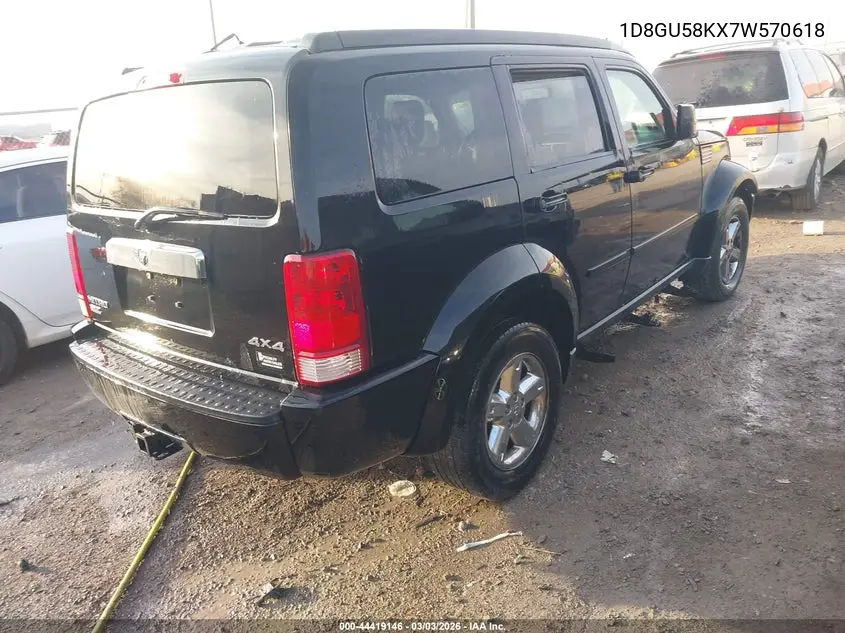 2007 Dodge Nitro Slt/Rt VIN: 1D8GU58KX7W570618 Lot: 44419146