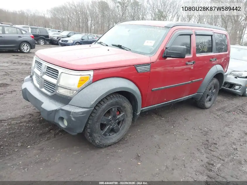 2007 Dodge Nitro Sxt VIN: 1D8GU28K87W589442 Lot: 44448788