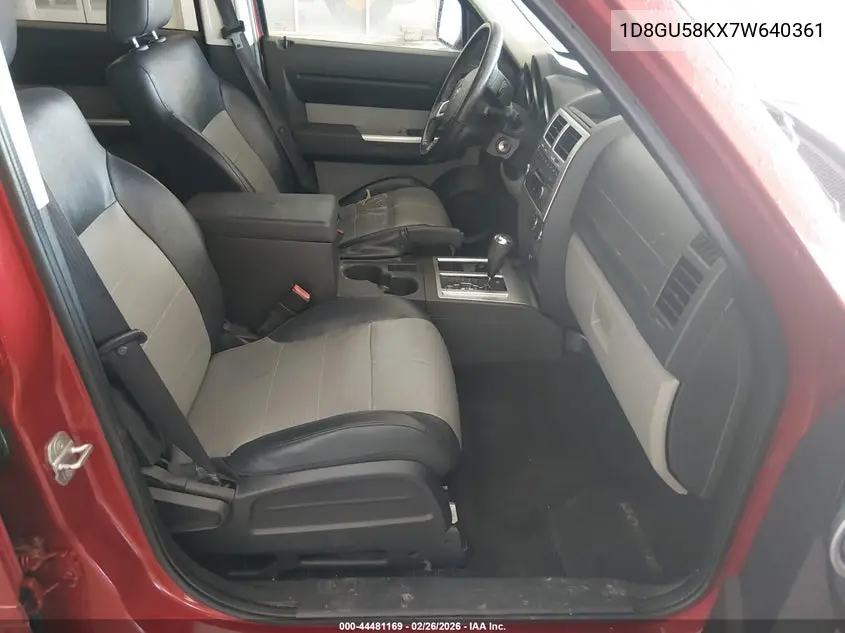 2007 Dodge Nitro Slt/Rt VIN: 1D8GU58KX7W640361 Lot: 44481169