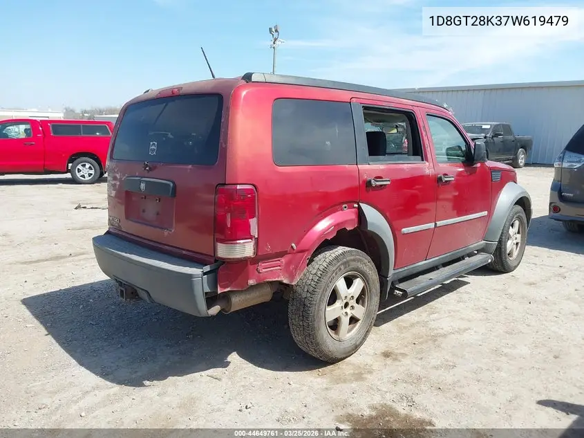 2007 Dodge Nitro Sxt VIN: 1D8GT28K37W619479 Lot: 44649761