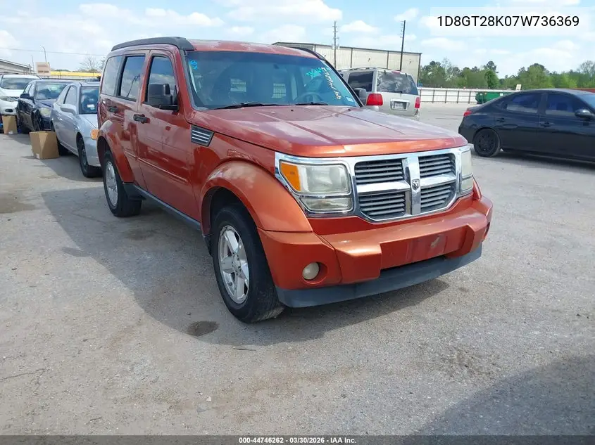 2007 Dodge Nitro Sxt VIN: 1D8GT28K07W736369 Lot: 44746262