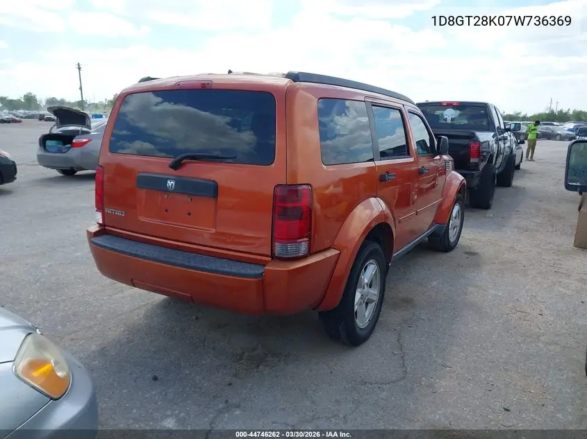 2007 Dodge Nitro Sxt VIN: 1D8GT28K07W736369 Lot: 44746262
