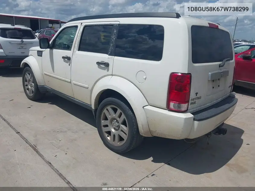 2007 Dodge Nitro Slt/Rt VIN: 1D8GU58K67W738299 Lot: 44821109