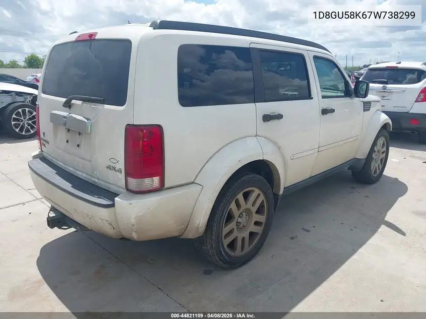 2007 Dodge Nitro Slt/Rt VIN: 1D8GU58K67W738299 Lot: 44821109