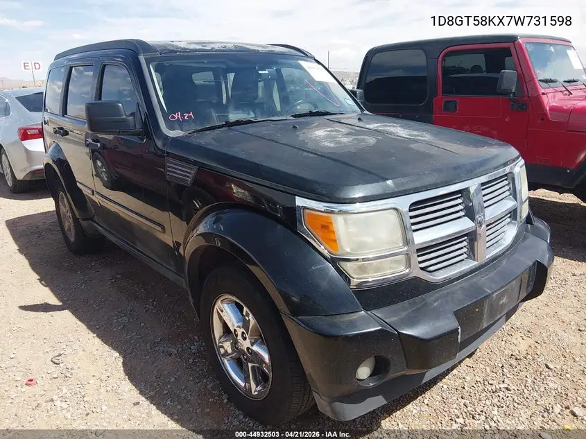 2007 Dodge Nitro Slt/Rt VIN: 1D8GT58KX7W731598 Lot: 44932503