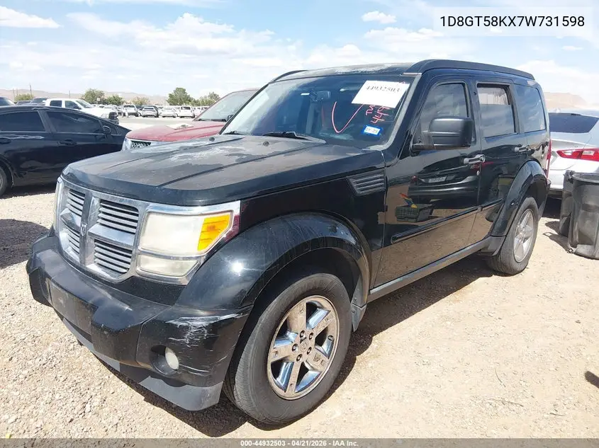 2007 Dodge Nitro Slt/Rt VIN: 1D8GT58KX7W731598 Lot: 44932503