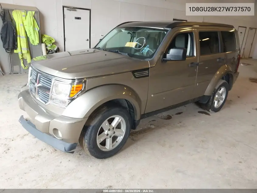 2007 Dodge Nitro Sxt VIN: 1D8GU28K27W737570 Lot: 44981503