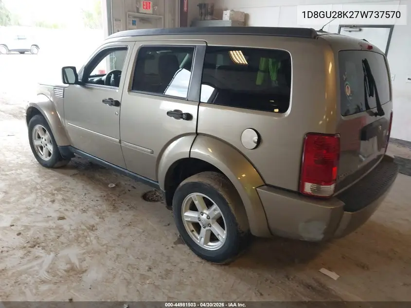 2007 Dodge Nitro Sxt VIN: 1D8GU28K27W737570 Lot: 44981503