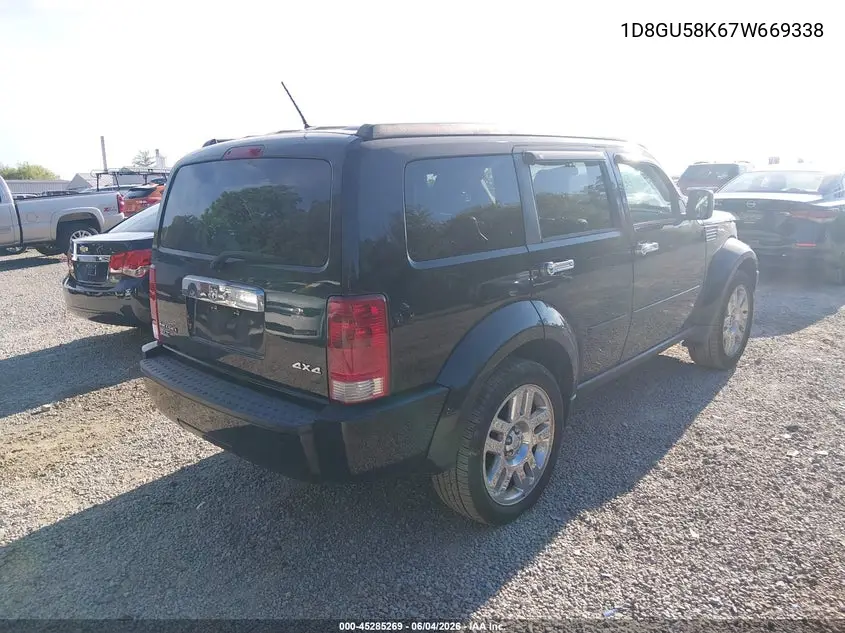 2007 Dodge Nitro Slt/Rt VIN: 1D8GU58K67W669338 Lot: 45285269